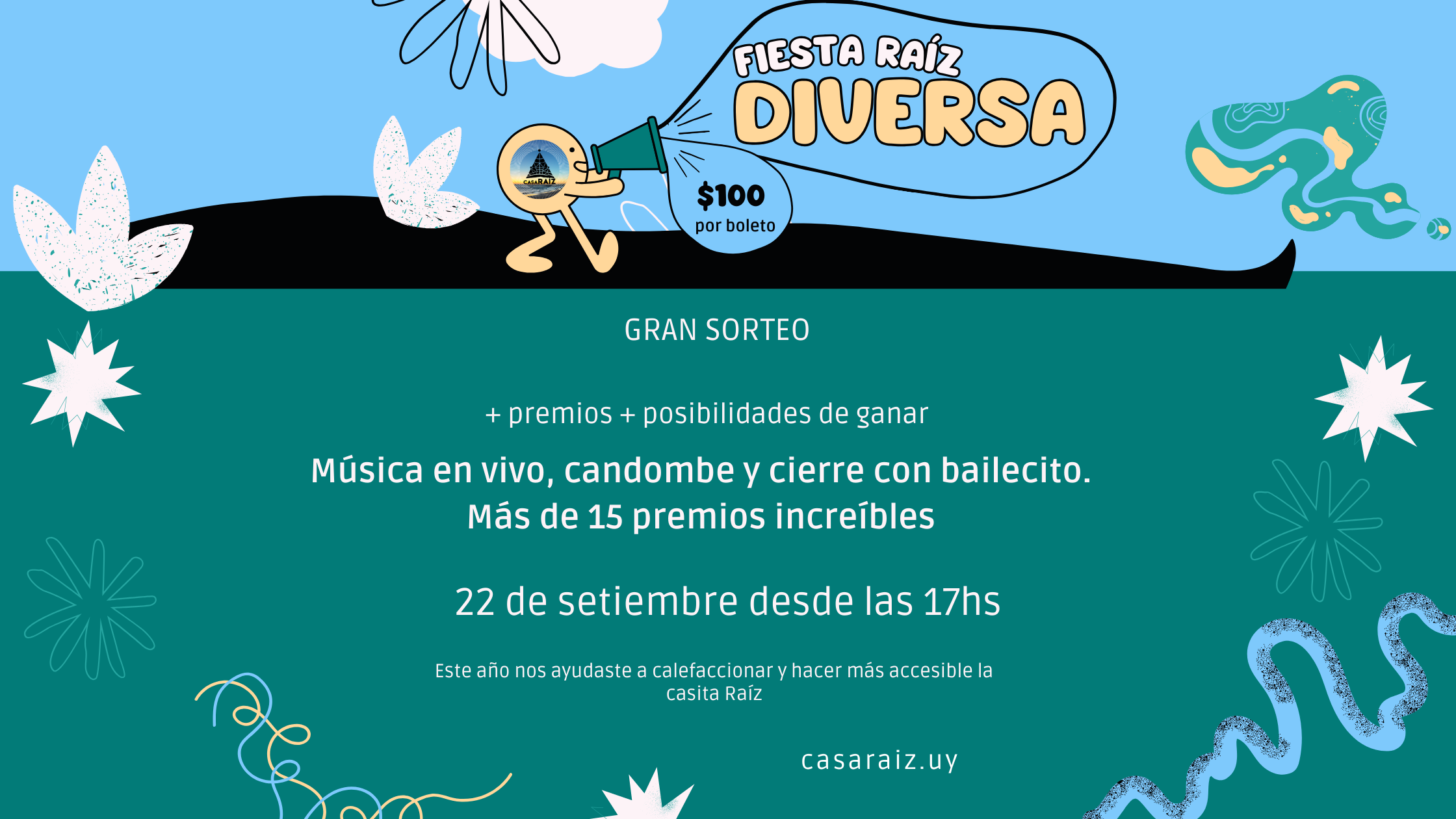 Fiesta Raíz Diversa 2023 
Música en vivo, candombe y baile.